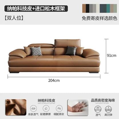 European Living Room Sofa Genuine Leather Sectional Corner Sofas Modular Luxury Sofa Sala De Estar De Luxo Modern Furniture - Kimlud