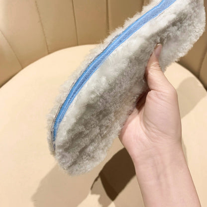 Krazing Pot Vintage Cow Split Leather Wool Snow Boots Winter Keep Warm Round Toe Cross-tied Med Heels Platform Thigh High Boots