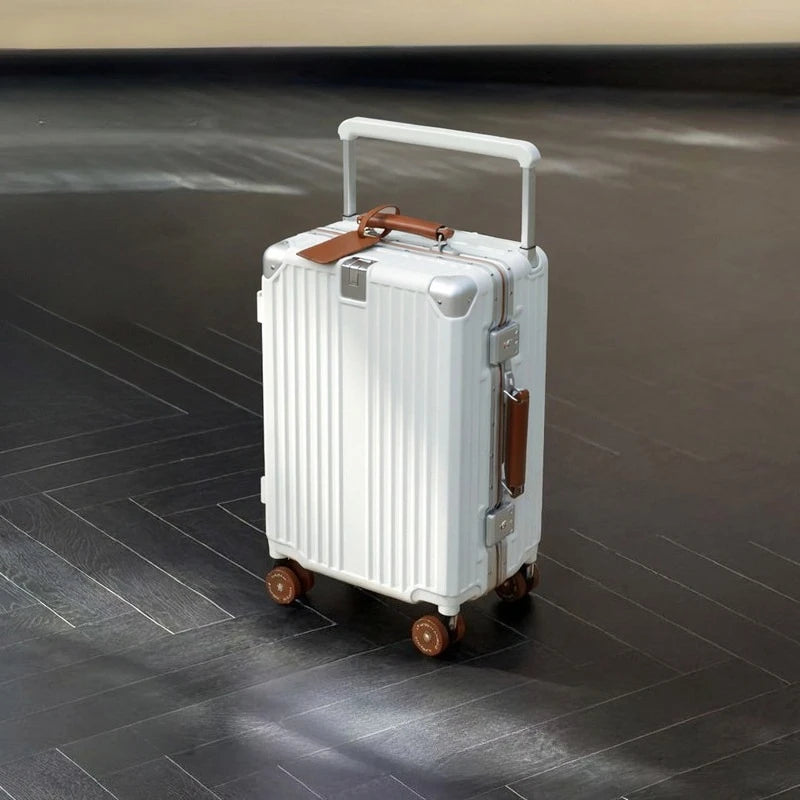 20/24/26/28 Inch Fashion Wide Handle Travel Suitcase Luggage with Cup Holder Suitcase Trip Cabin TSA Customs Lock Trolley Case