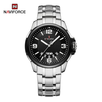 NAVIFORCE Brand Casual Men's Quartz Watch Stainless Steel Belt Business Wristwatches Waterproof Luminous Clock Relogio