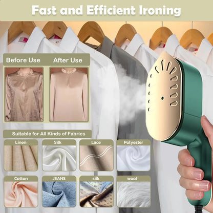 Handheld Garment Steamer Iron Portable Mini Steam Cleaner Fast Heat-up Mite Removal Electric Steamer for Clothes Home Travel Wri - Kimlud