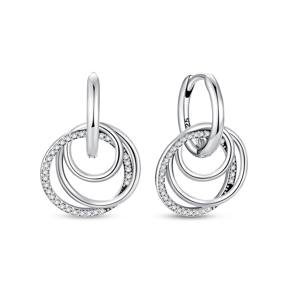 Original 925 Sterling Silver Earrings 2026 Stud Hoop Crystal Earings For Women Rose Gold Crown Heart Infinity Bee Earing...