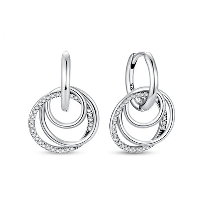 Original 925 Sterling Silver Earrings 2026 Stud Hoop Crystal Earings For Women Rose Gold Crown Heart Infinity Bee Earing...