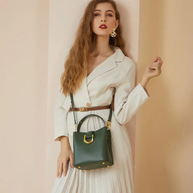 Women Handbag 100% Genuine Leather HandBag Casual Cross Body Real Leather woman Messenger Bag Lady Shoulder Bags Totes...