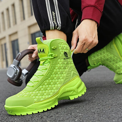 Men's Winter Boots Warm Waterproof Non-Slip Plush Sneakers Shoes - Winter Slippers Male Tenis Boots