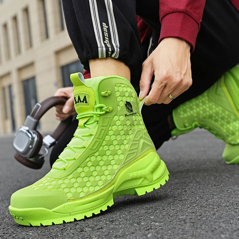 Men's Winter Boots Warm Waterproof Non-Slip Plush Sneakers Shoes - Winter Slippers Male Tenis Boots