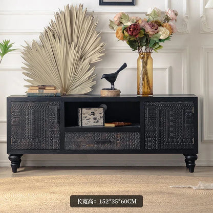 Open Buffet Solid Wood Sideboards Living Room Dresser Closets Luxury Display Cabinet Entrance Credenza Dining Room...