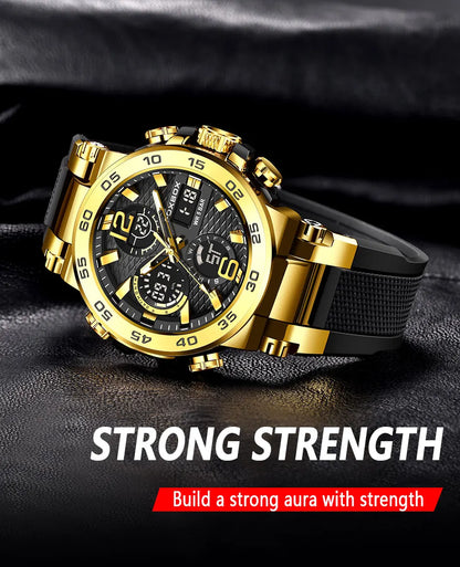 LIGE Men Digital Watch  Military Sports Swimming Watches Fashion Waterproof Dual  display  Wristwatch Mens Relogios Masculino