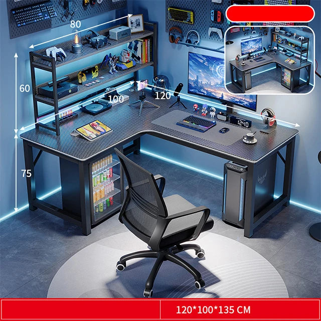 Home office computer table l shape desk gaming