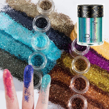 36 Colors Monochrome Eyeshadow Glitter Sequins High Gloss Face Body Glitter Pearlescent Easy-to-color Eye Shadow Festival Makeup - Kimlud