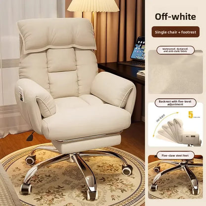 Ergonomic Computer Desk Chair Comfort Long Hours Office Recliner Dorm Gaming Backrest Chair with Lounge Sleeping Feature - Kimlud
