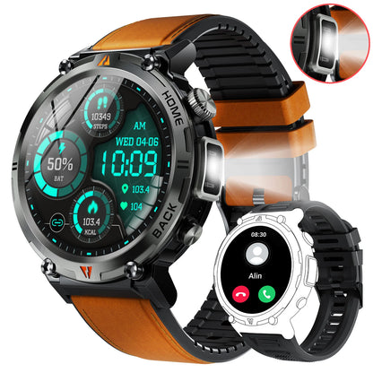 EIGIIS KE3 Smart Watch 3ATM Waterproof Original Design For Men Bluetooth Call Health Monitor With Flashlight 100+ Sports Modes