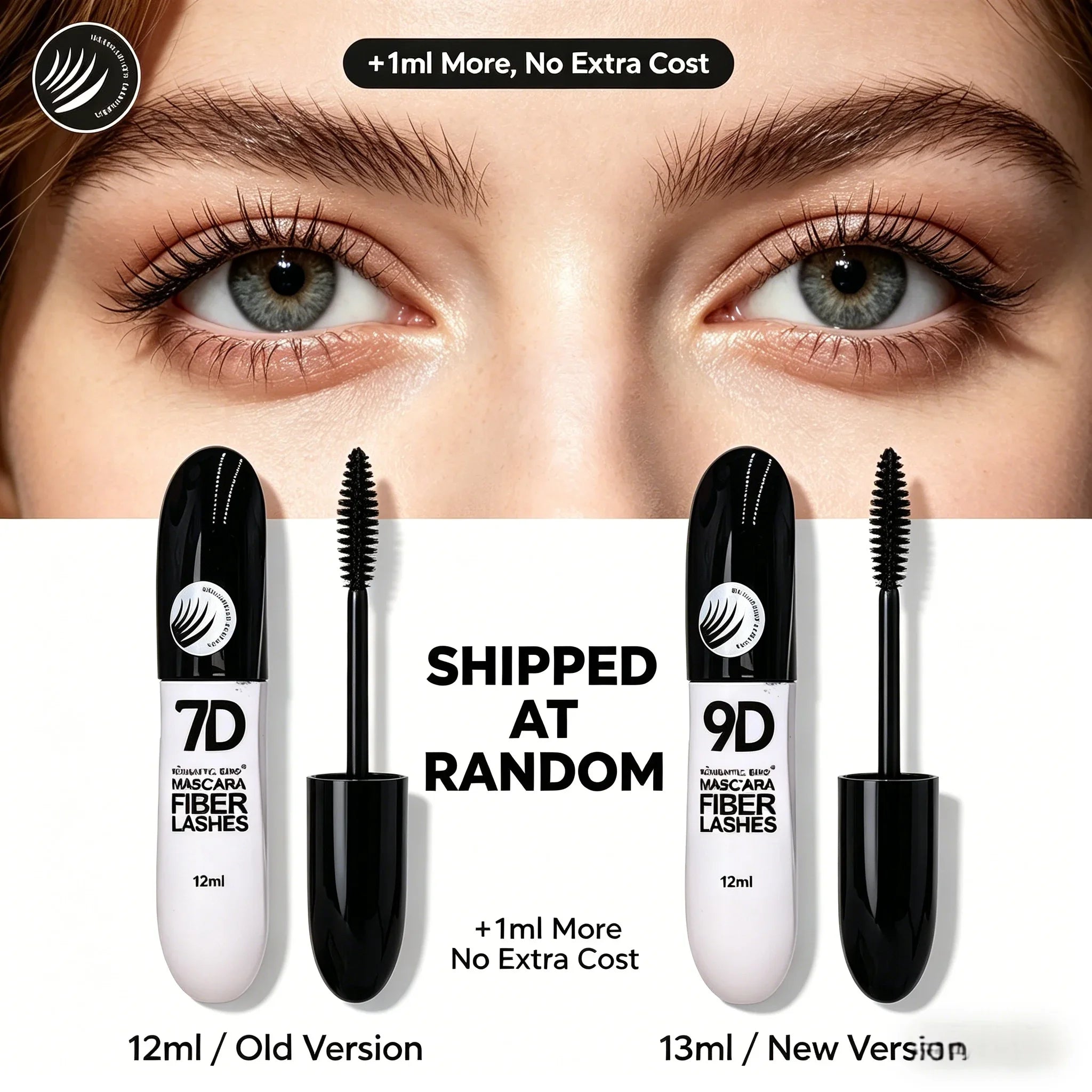 1/2/3PCS 7D Fiber Mascara Set Waterproof Durable Curling Mascara Sweatproof Anti-smudge Slimming Base Mascara for all...