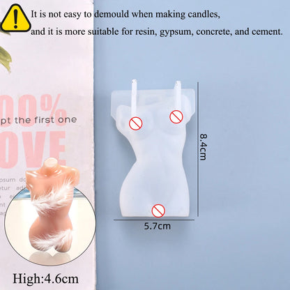3D Body Silicone Candle Mold DIY Creative Men Women Human Plaster Epoxy Resin Aromath Soap Molds Art Craft Home Decoration