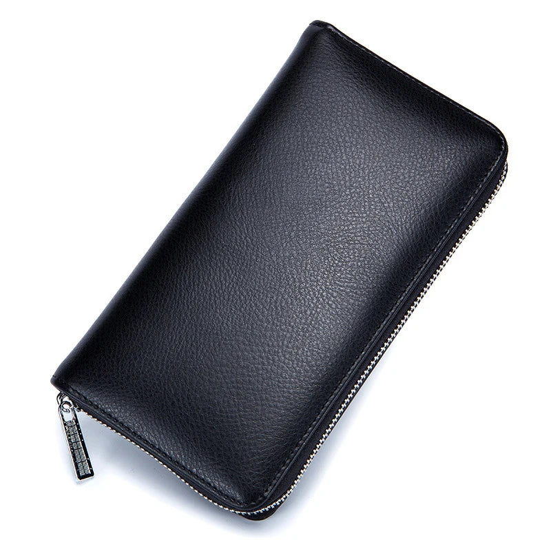 Women Wallets Long Genuine Leather Purses RFID Anti Theft Money Bag For Women Phone Purse Large Capacity Card Holders Carteras