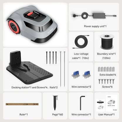 C-TOF Robotic Lawn Mower Redkey MGC800 MGC1000 Lawn Mower Robot Cable Break Detection Climbing 45% App Control Automatic Cutting