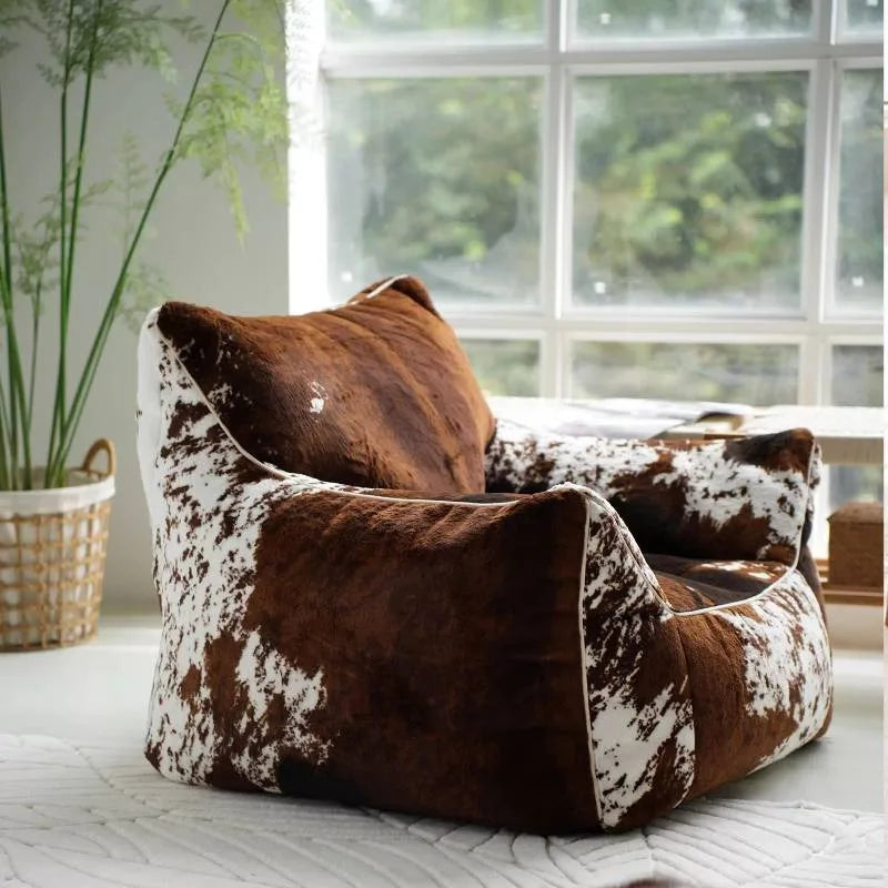 Minimalist Brown Lazy Bean Bag Sofa Designer Soft Modern Lazy Bean Bag Sofa Living Room Lounge Woonkamerbanken Furniture...