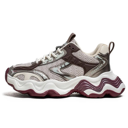 Chunky sneakers four seasons breathable lightweight racing running soft sole comfort non slip fashion student speed sports shoes