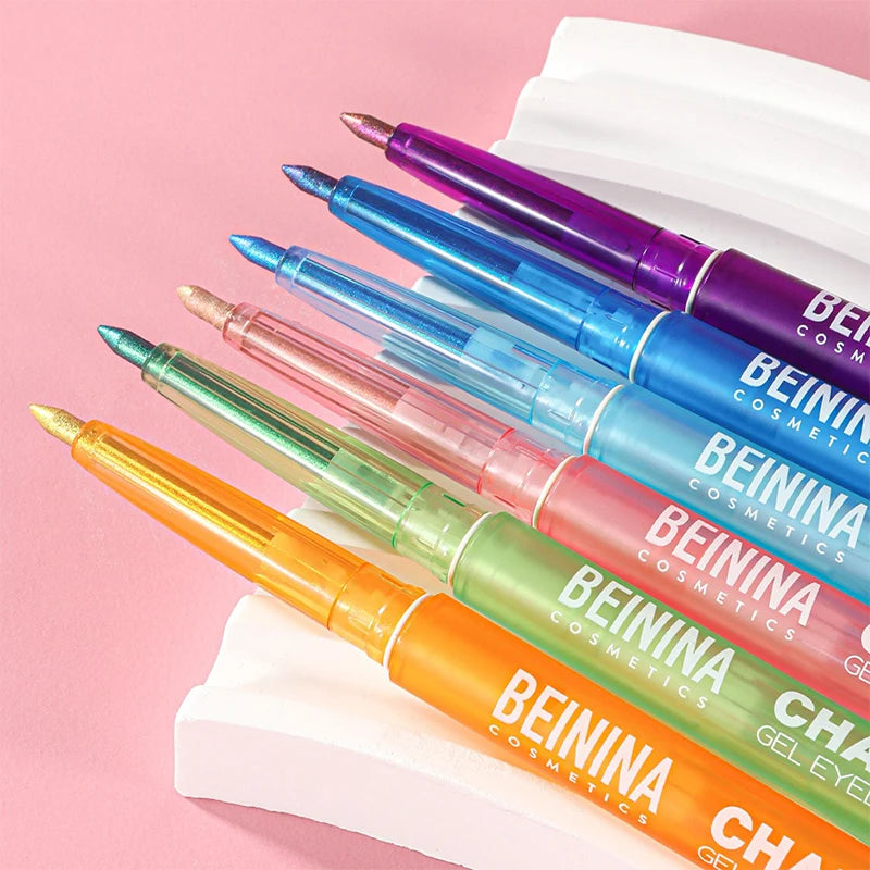 Shiny Chameleon Metallic Purple Eyeliner Gel Pen Pearlescent Polarized Glitter Eyeshadow Eye Liner Multicolor Eye...