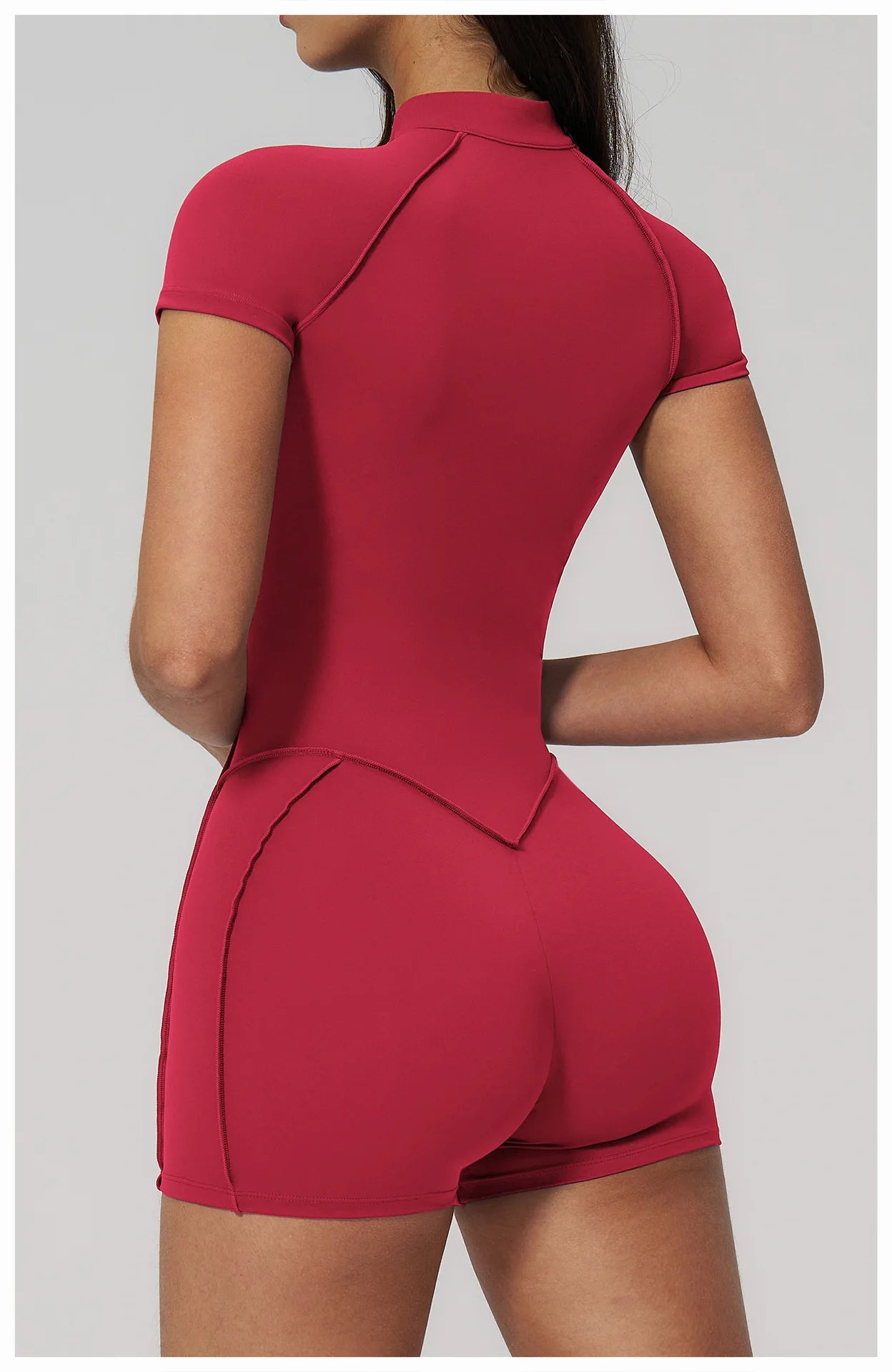 2026 Yoga Bodysuit Short Sleeves Women Tracksuits Gym Zipper Jumpsuits Sports Workout Rompers Fitness One-piece Suit Activewear - Kimlud