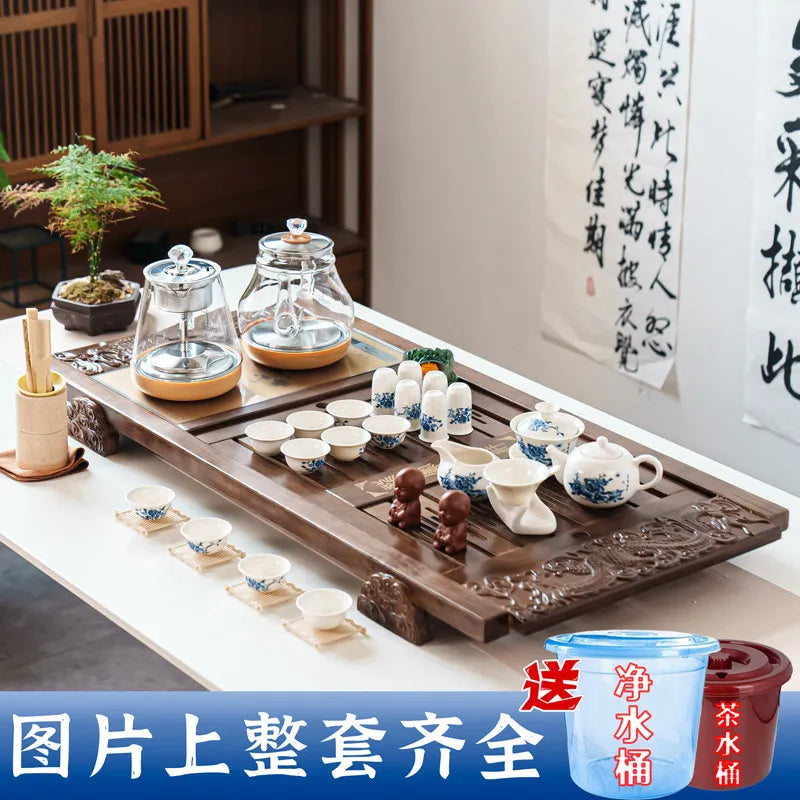 Kung Fu Ceremony Tea Tray Rectangle Drainage Pot Drip Accessories Luxury Tea Tray Hospitality Valet Bandejas Home Decorationgs - Kimlud