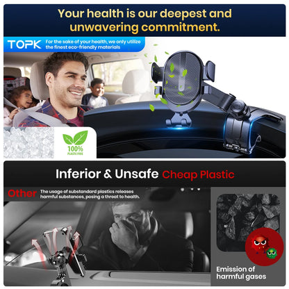 TOPK Dashboard Mobile Car Phone Holder Clip Mount CellPhone Stand In Car GPS Support Bracket for MobilePhone Portable...