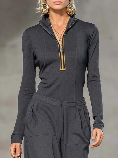 Fashion Lady Simple Commute Two Piece Sets Casual Hoodies Slim Tops&Long Pants Sets Autumn New Women Solid Color Tracksuit Sets