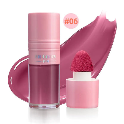 14 Colors Matte Liquid Blush Contour Highlighter Waterproof Long Lasting Sponge Brush Head High Pigment Blusher Brighten Bronzer