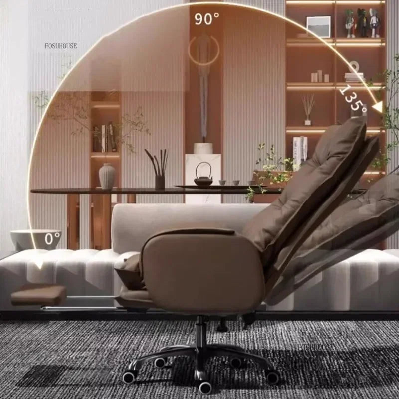 Modern Designer Armchairs Home Lazy Rolling Leather Office Chair Computer Swivel Gaming Accent Chairs Office Furniture k...