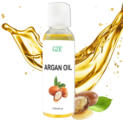 GZE Organic Moroccan Argan Oil Pure Cold Pressed Virgin Premium Grade Moisturizer for Dry, Damaged Skin, Hair, Face,...