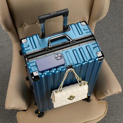 Large Capacity Suitcase Universal Wheel Travel Bag Lightweight Carry-on Boarding Trolley Luggage Aluminum Frame 20/30 inch