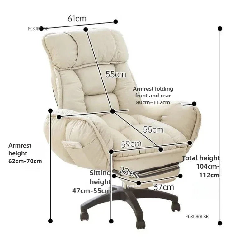 Creative Swivel Lift Office Chairs Modern Comfortable Backrest Computer Chairs Student Study Gaming Chair for Office Furniture L - Kimlud