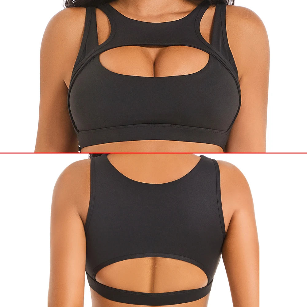 Removable Cups Sports Bra Shockproof Running Fitness Anti-sagging Upper Collection Soft Support High-strength Women's Yoga Vest - Kimlud