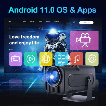 Transpeed 4K Android 11 Projector Native 1080P 390ANSI HY320 Dual Wifi6 BT5.0 1920*1080P Cinema portable Projetor upgrated HY300