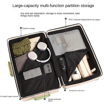 20"24"30 Inch Wide Handle Travel Suitcase PC Zipper Carry-on Luggage Trolley Case with Wheels Boarding Box Rolling Luggage Bag