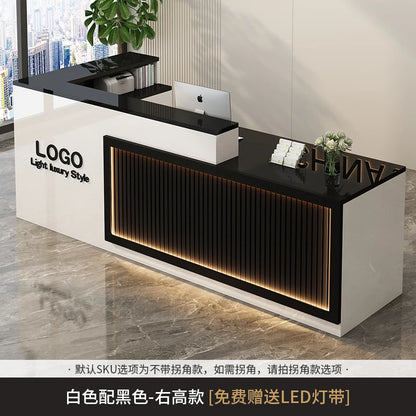 Simple Salon Luxury Reception Desk Decorations Custom Reception Desk Beauty Mostrador Recepción Commercial Office...