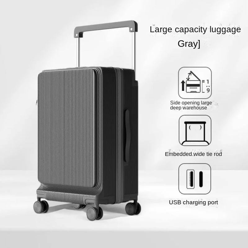 Large-capacity 30 inch 2026 New Side-opening Luggage Wide-handle Travel Suitcase 20 inch Carry-on Combination Lock Case...