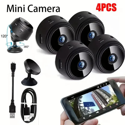 1/4pcs Mini Wireless Camera WiFi Hidden Camera Motion Detection, And Home Security for Indoor Outdoor Pet Monitoring USB Powered