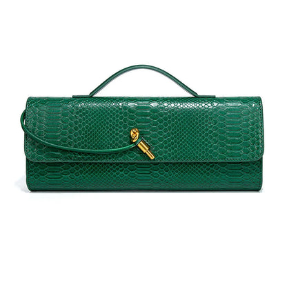 Burgundy bag cherry red envelope wine red envelope upscale new handbag European and American fashion crocodile flip hand organ b