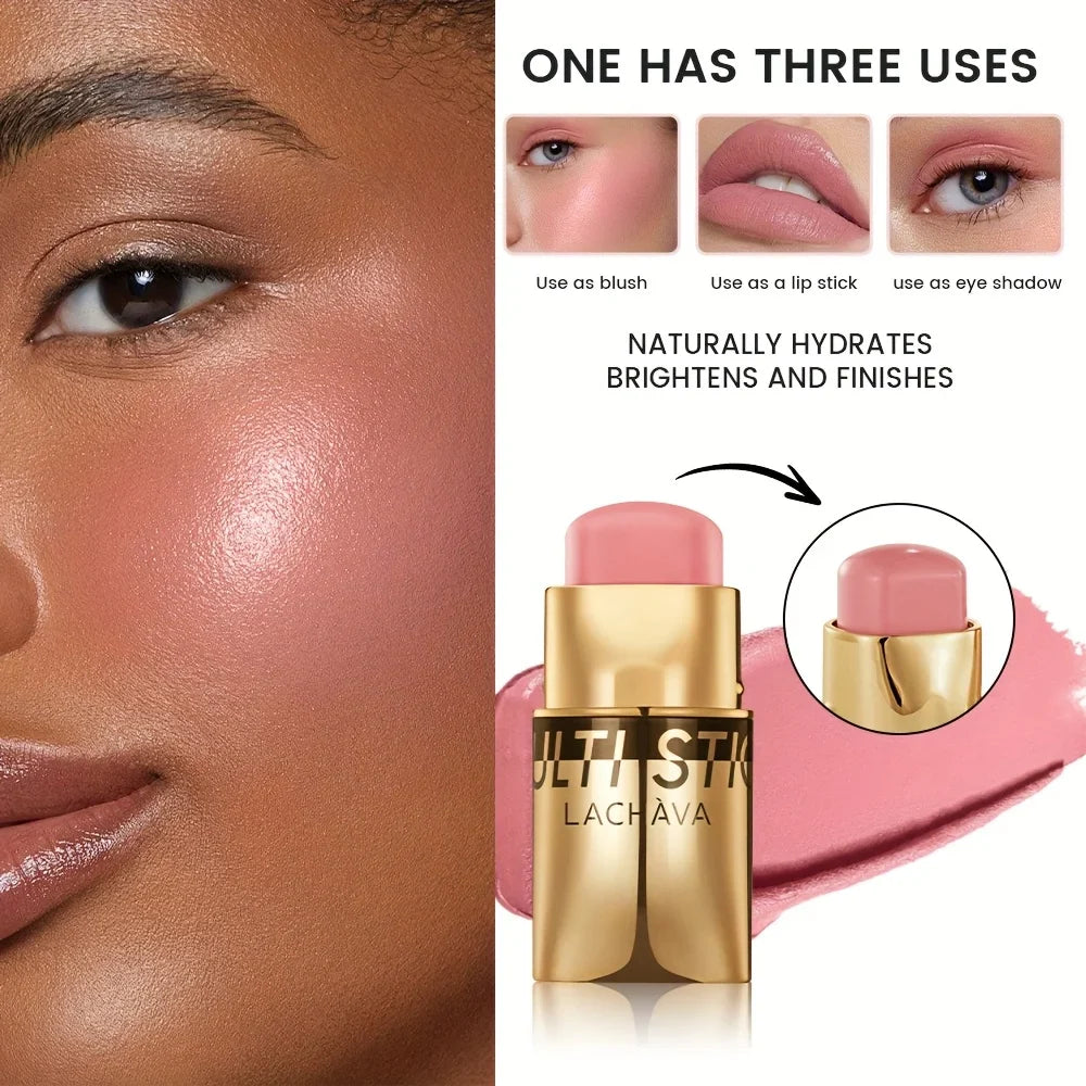 Blush Stick, Natural Nude Makeup Brightening And Embellishing Three-Dimensional Makeup, Facial Multi-Functional, Lips, Blush