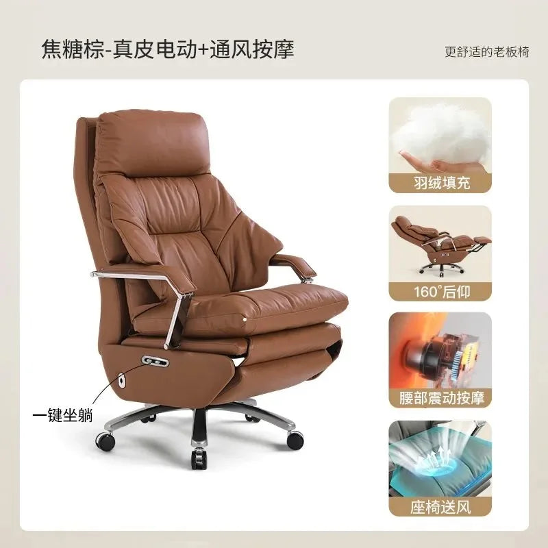 Aesthetics Massage Chair Swivel Lift Comfortable Office Nordic Design Rotating Chair Footrest Ergonomic Bureau Meuble...