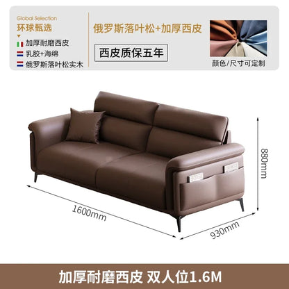 Leather Modern Living Room Sofas Nordic Minimalist Lazy Luxury Living Room Sofas Europe Recliner Woonkamer Banken...
