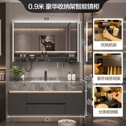 Simple Luxury Bathroom Cabinets Washbasin Vintage Toilet Drawer Bathroom Cabinets Storage Mirrors Mobili Per La Casa Furniture - Kimlud