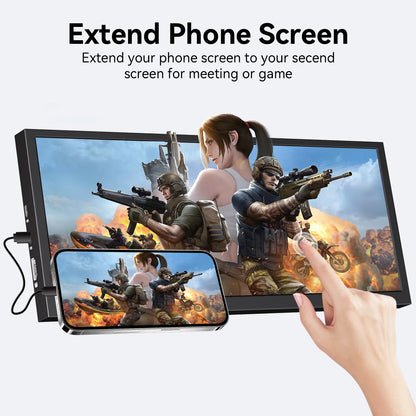 12.3 Inch 1920x720 HD Capacitive Touch Screen Monitor Portable LCD Display with HDMI Input for PC Laptop Industrial Equipment - Kimlud