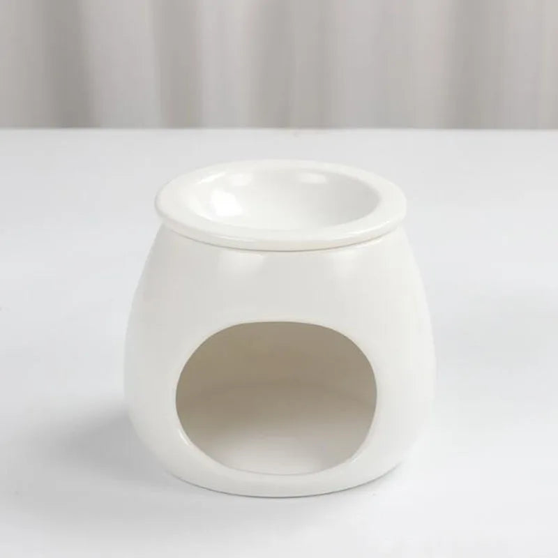 Nordic Style Porcelain Essential Oil Burner Candle Holder Oil Lamp Aroma Censer for Indoor Smell Supply Home Decor