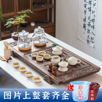 Kung Fu Ceremony Tea Tray Rectangle Drainage Pot Drip Accessories Luxury Tea Tray Hospitality Valet Bandejas Home Decorationgs - Kimlud