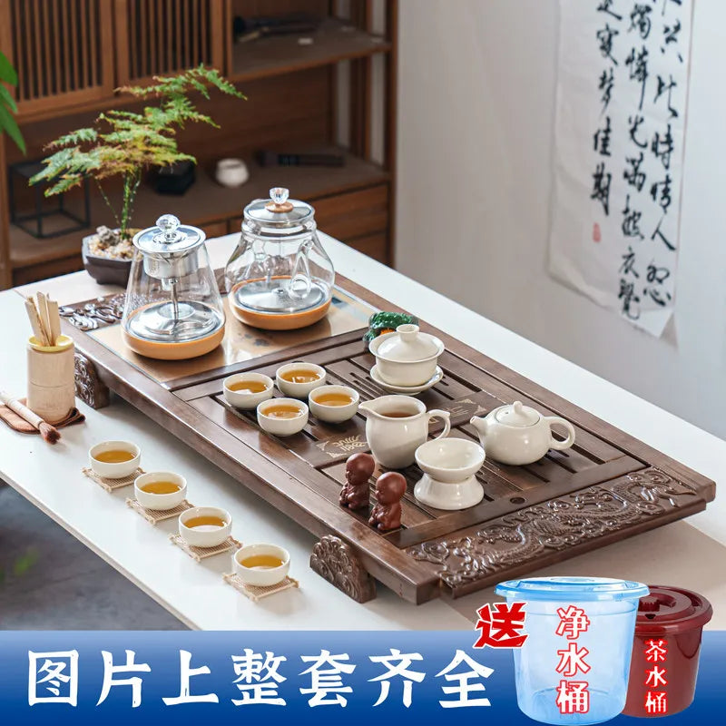 Kung Fu Ceremony Tea Tray Rectangle Drainage Pot Drip Accessories Luxury Tea Tray Hospitality Valet Bandejas Home Decorationgs - Kimlud