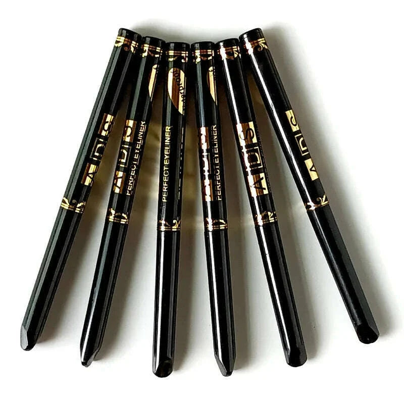 3pcs Black Eyeliner Pencils -Waterproof, Sweatproof & Smudge-Proofwith Easy Twist Application for Flawless Eye Makeup