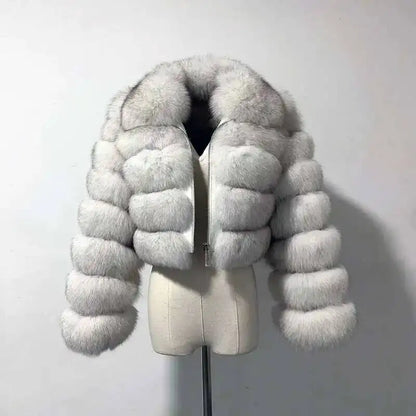 DEAT Fashion Women's Faux Fur Coat Lapel Zipper Long Sleeves Loose Thick Imitation  Fur Short Jacket Winter New 7AB6103