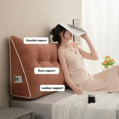 Headboard Pillow Triangle Cushion Backrest Sofa Waist Cushion Wedge Sleeping Pillow for Decorative Pillows for Bed...